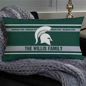 NCAA Michigan State Spartans Classic Personalized Lumbar Throw Pillow - 47365-LB