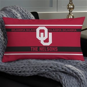 NCAA Oklahoma Sooners Classic Personalized Lumbar Throw Pillow - 47368-LB