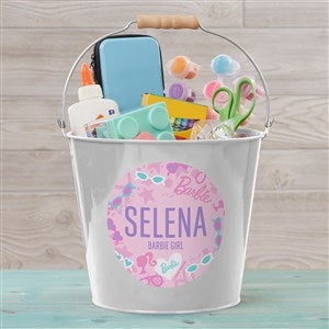 Barbie™ Sweet Vibes Personalized Large Treat Bucket-White - 47397-WL