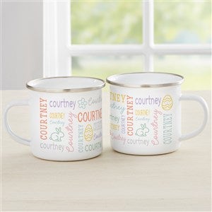 Easter Repeating Name Personalized Enamel Mug - 47425-S