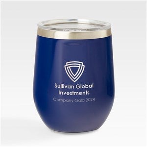 Engraved Corkcicle 12oz Stemless Wine Tumbler in Navy - 47435-NV