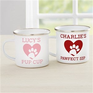 Heart Paw Personalized 12 oz. Enamel Pup Cup - 47444