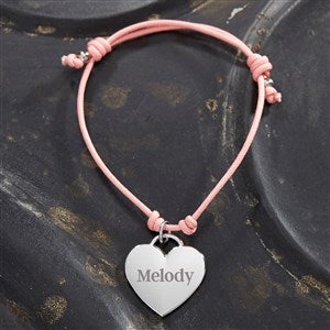 Personalized Heart Charm Bracelet For Her - 47460