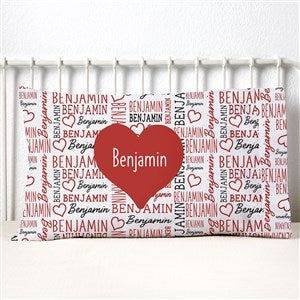 Repeating Name Heart Personalized 20" x 40" King Pillowcase - 47461-K