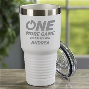 Game Mode Personalized 30 oz. Stainless Steel Tumbler- White - 47463-W