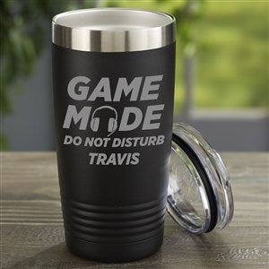 Game Mode Personalized 20 oz. Stainless Steel Tumbler- Black - 47465-B