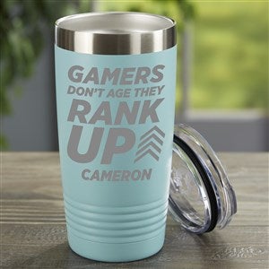 Game Mode Personalized 20 oz. Stainless Steel Tumbler- Teal - 47465-T