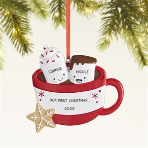Marshmallow Family Personalized Christmas Ornament - 2 Name - 47484-2