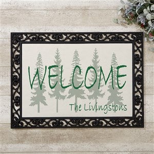 Evergreen Tree Personalized Doormat - Welcome Mats - 4749