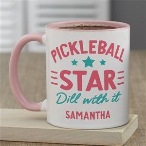 Pickleball Personalized Sports Coffee Mug 11 oz.- Pink - 47511-P