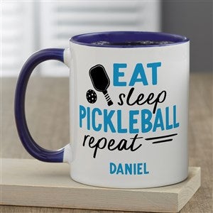 Pickleball Personalized Sports Coffee Mug 11 oz.- Blue - 47511-BL