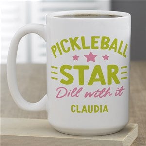Pickleball Personalized Sports Coffee Mug 15 oz.- White - 47511-L