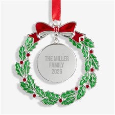 Write Your Own Personalized Metal Wreath Ornament - 47517