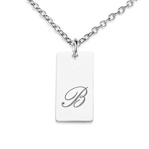 Personalized Dainty Initial Pendant - Silver - 47518D-S
