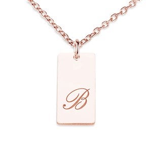 Personalized Dainty Initial Pendant - Rose Gold - 47518D-RG
