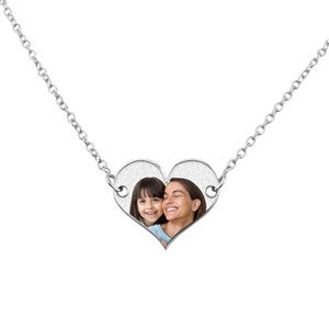 Personalized Heart Shaped Photo Necklace - 47521D