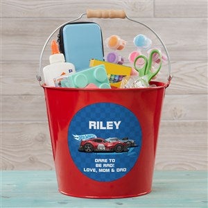 Hot Wheels Personalized Large Metal Treat Bucket - Red - 47529-RL