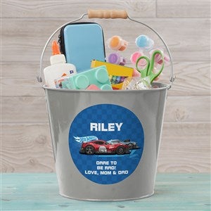 Hot Wheels™ Personalized Large Metal Bucket-Silver - 47529-SL