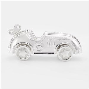 Engraved Reed & Barton Race Car Coin Bank - 47553