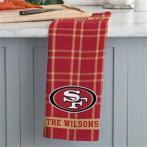 NFL San Francisco 49ers Personalized Waffle Weave Kitchen Towel - 47561