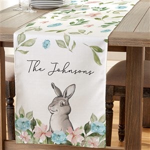 Floral Bunny Personalized Easter Table Runner - Small - 47592-S