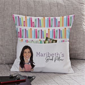 Her Reading Spot Photo Personalized 14" Pocket Pillow - 47607-S