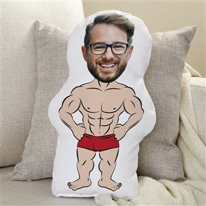 Hunk Personalized Photo Character Throw Pillow - 47637