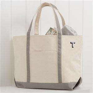 Shadow Name Embroidered Weekender Tote - Grey - 47652-G