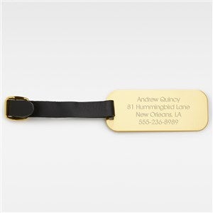 Engraved Brass Luggage Tag