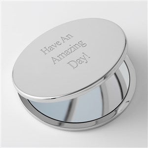 Engraved Round Silver Compact - 47717