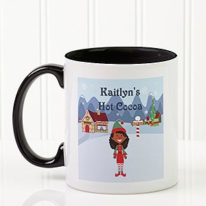 Family Character Personalized Coffee Mug 11oz.- Black - 4772-B