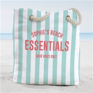 Sunkissed Stripes Personalized Terry Cloth Beach Bag- Large - 47748-L