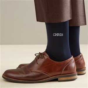 Mens Embroidered Navy and Black Sock Set - 47754