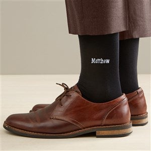 Mens Embroidered Black Sock Set - 47754-B