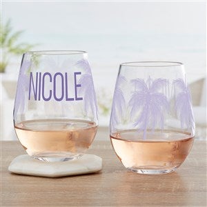 Summer Fun Personalized Tritan Unbreakable Stemless Wine Glass - 47759-S
