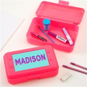 Shadow Name Personalized Pink Pencil Box - 47773-P