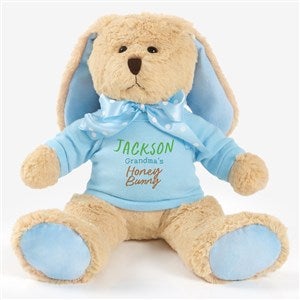 Honey Bunny Personalized Plush Easter Bunny - Blue - 47781-B