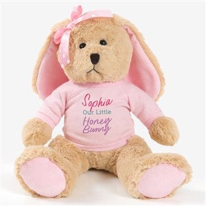 Honey Bunny Personalized Plush Easter Bunny - Pink - 47781-P