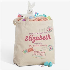 Special Delivery Personalized Easter Canvas Tote Bag - Large - 47793-L