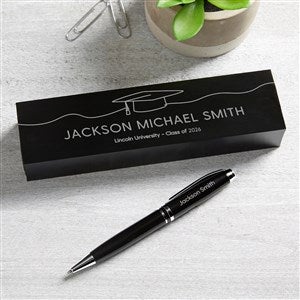 Scripty Grad Hat Personalized Aluminum Pen Set - 47797