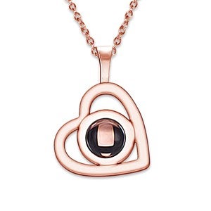 Collana Personalizzata Con Foto A Proiezione Cuore Infinito – Gioiello Ricordo Per Fidanzata, Moglie, Mamma – Placcato Oro