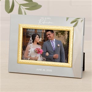 Elegant Couple Personalized Silver & Gold Hammered Frame - 4 x 6 - 47827-S