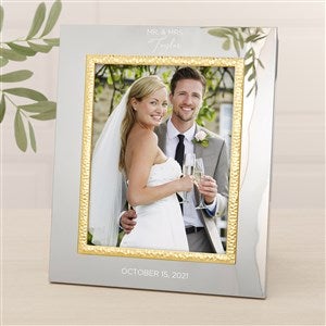 Elegant Couple Personalized Silver & Gold Hammered Frame - 8 x 10 - 47827-L