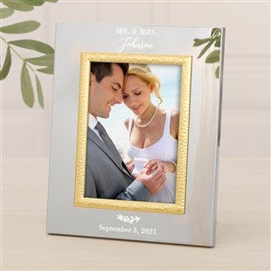 Laurels Of Love Personalized Silver & Gold Hammered Frame - 5 x 7 - 47829-M