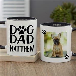 Dog Dad Personalized Photo Coffee Mug 11 oz.- Black - 47904-B