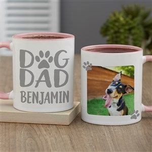 Dog Dad Personalized Photo Coffee Mug 11 oz.- Pink - 47904-P