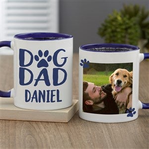 Dog Dad Personalized Photo Coffee Mug 11 oz.- Blue - 47904-BL