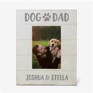 Dog Dad Personalized Shiplap Picture Frame- 4x6 Vertical - 47906-4x6V