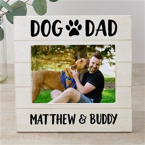 Dog Dad Personalized Shiplap Picture Frame-5x7 Horizontal - 47906-5x7H