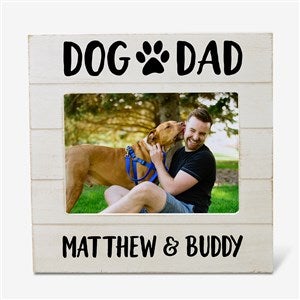 Dog Dad Personalized Shiplap Picture Frame-5x7 Horizontal - 47906-5x7H